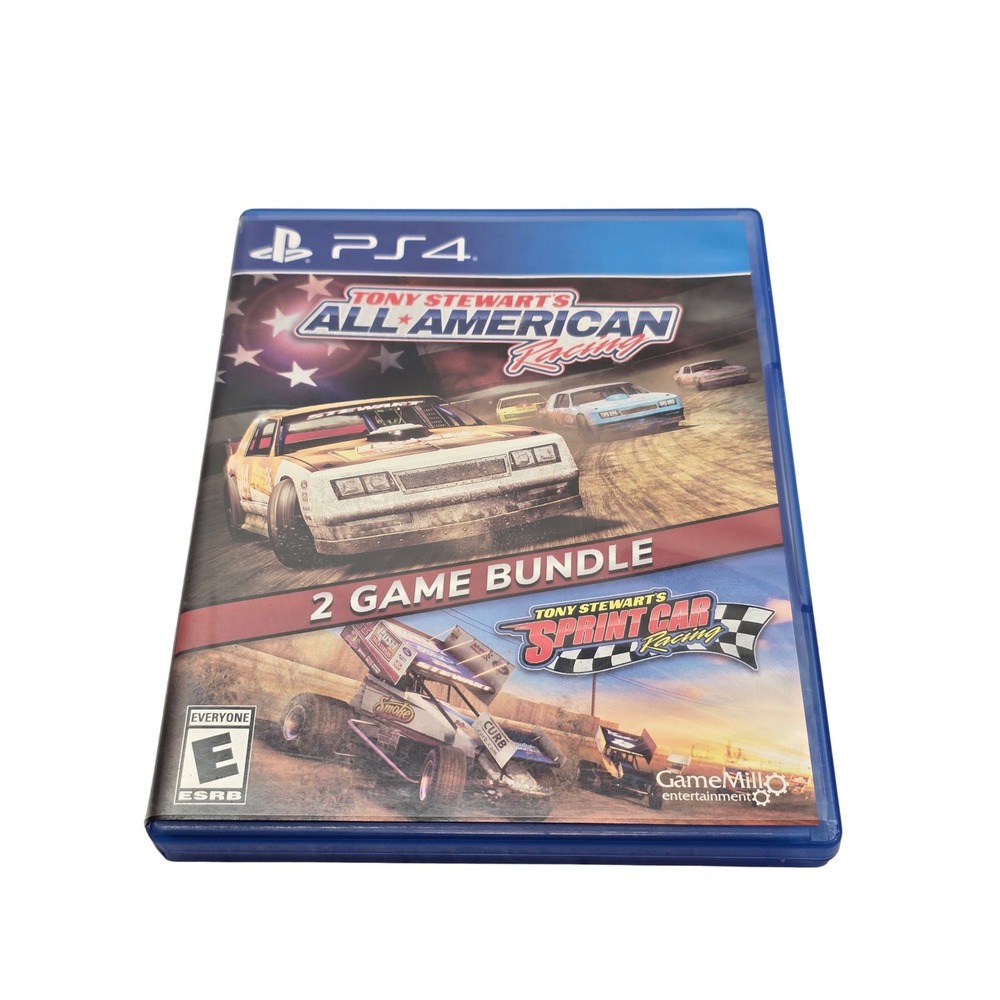 Tony Stewart All American Racing Sprint Car 2 Game Bundle PS4 Blue Case